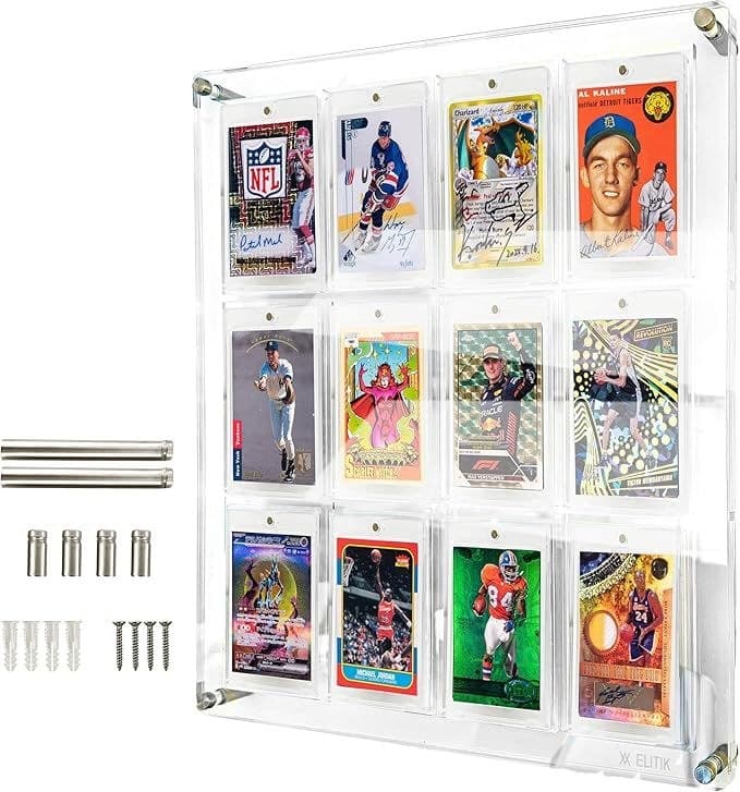 Wall-Mounted Acrylic Graded Slab Display Frame, 3 Slots, Compatible with PSA Slabs thumbnail 6