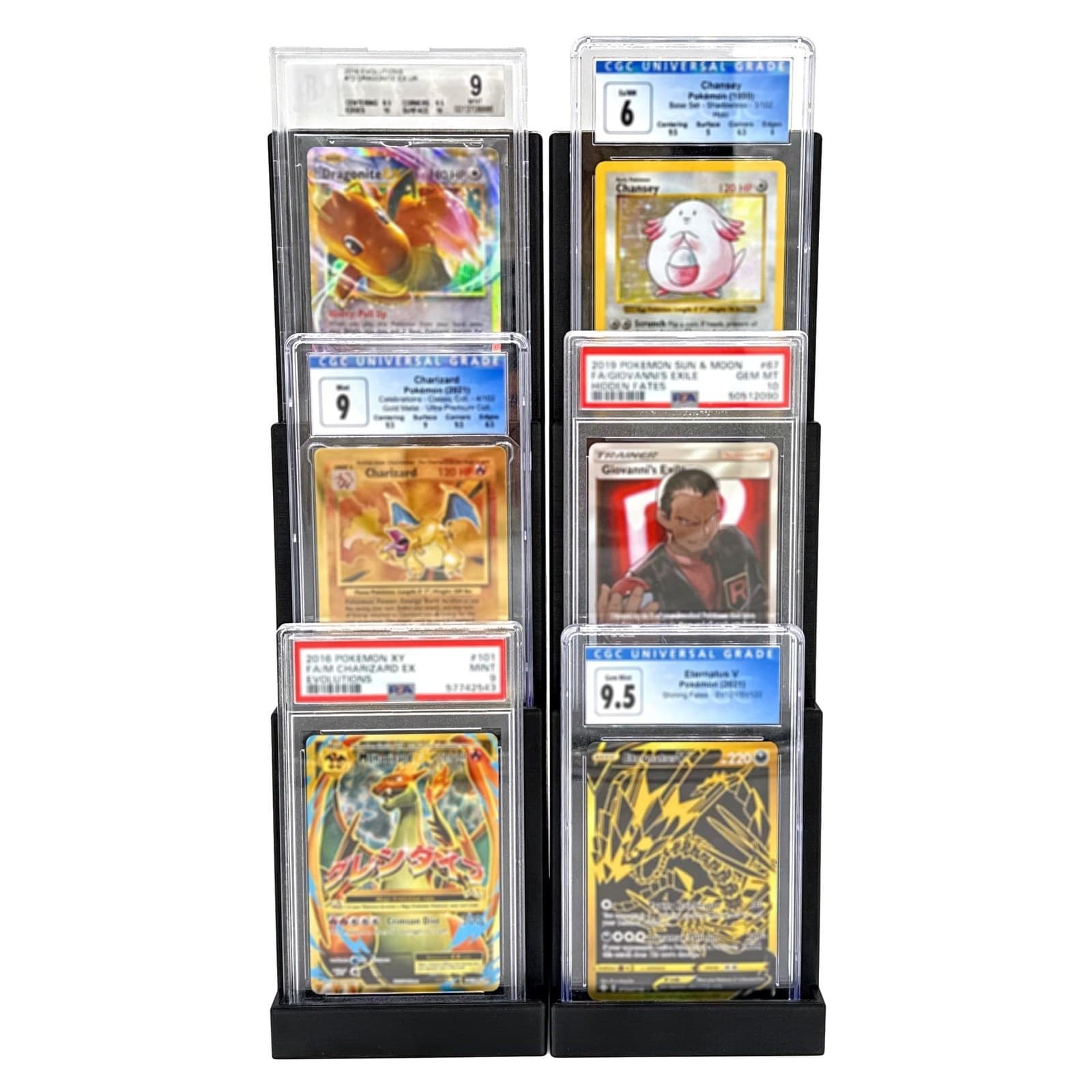 Black Tiered Display Stand for Graded Cards, 3 Steps thumbnail 2