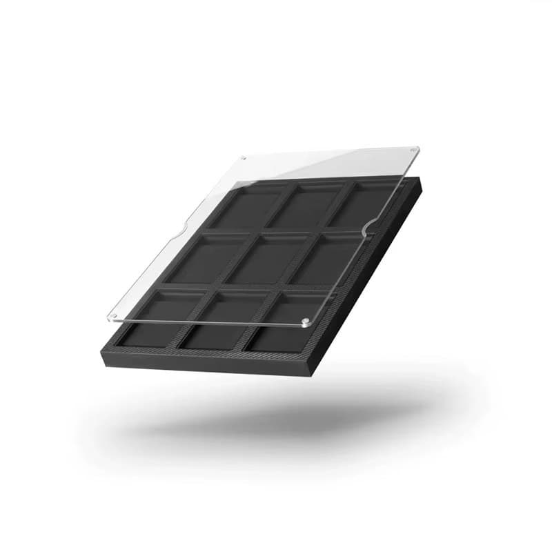 9-Slot Acrylic Wall Frame for Graded Cards, Black Back thumbnail 4