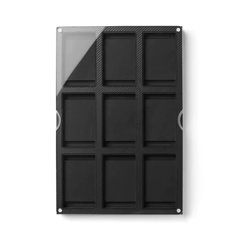 9-Slot Acrylic Wall Frame for Graded Cards, Black Back thumbnail 1