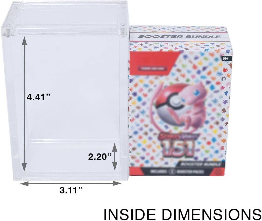 Acrylic Booster Bundle Display Case, Inside 3.11 x 2.20 x 4.41 in thumbnail 3