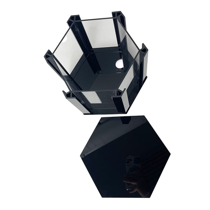 Hexagonal Acrylic Display Stand for 6 Graded Slabs, Black thumbnail 6