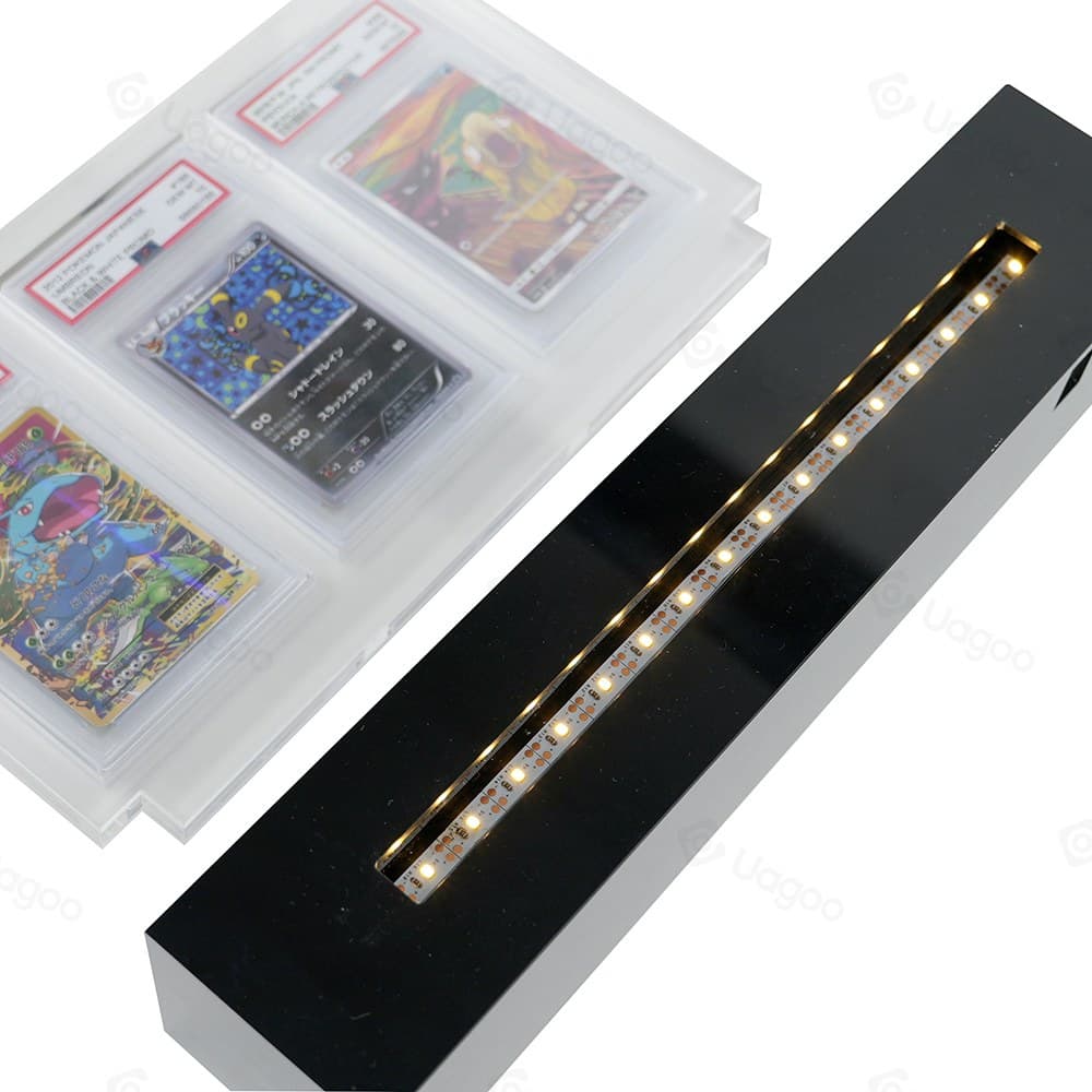 LED-Lit Acrylic Display Stand for 3 Graded Slabs thumbnail 5