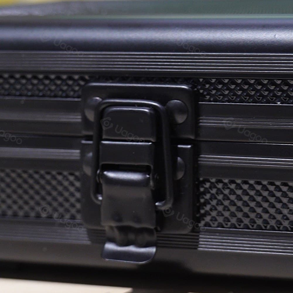 Black Aluminum Single-Slab Lock Box with Foam Insert thumbnail 2