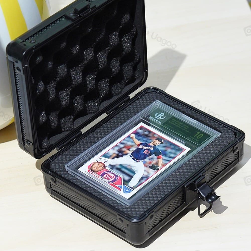 Black Aluminum Single-Slab Lock Box with Foam Insert thumbnail 3