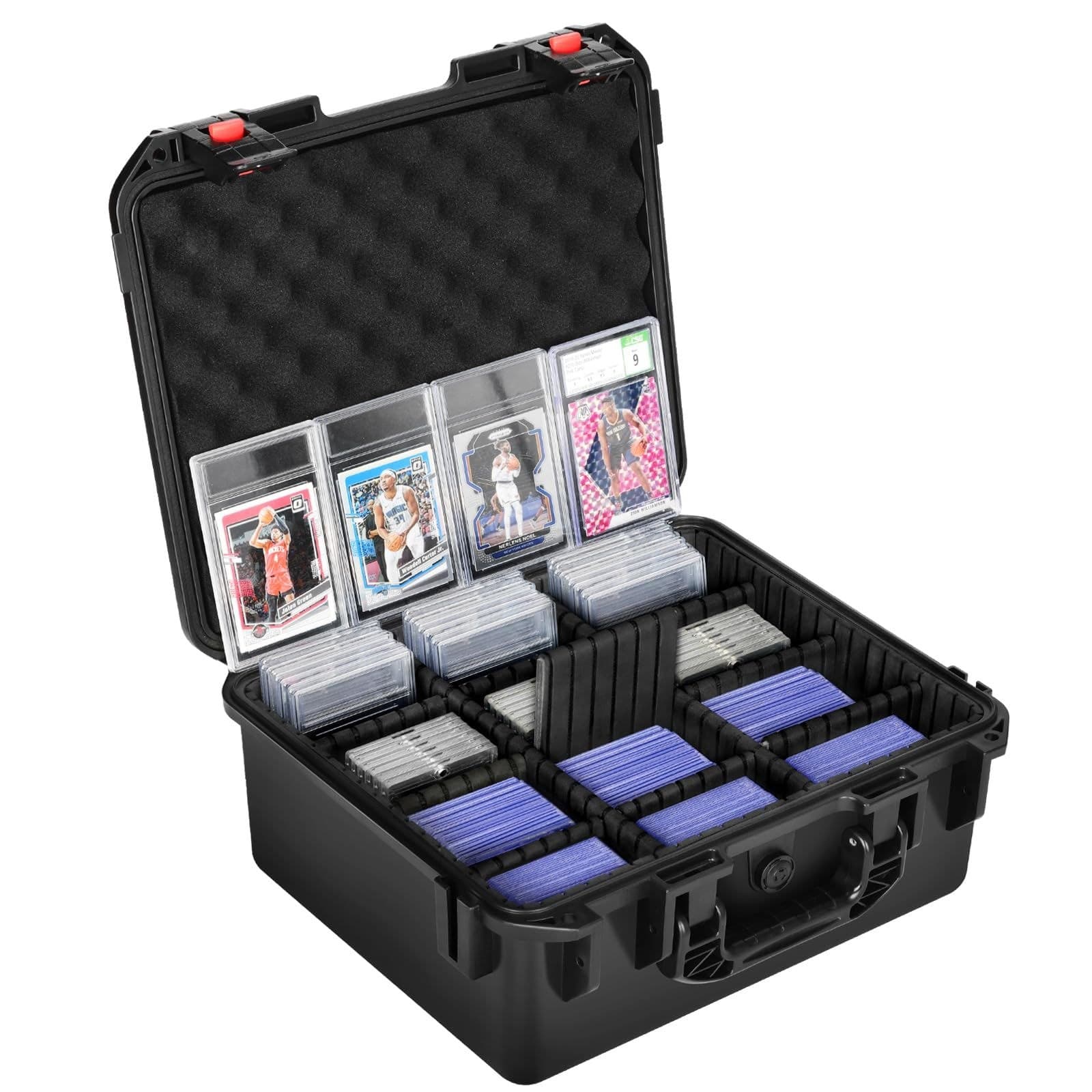Hard Plastic Graded Card Carrying Case with Foam Dividers thumbnail 4