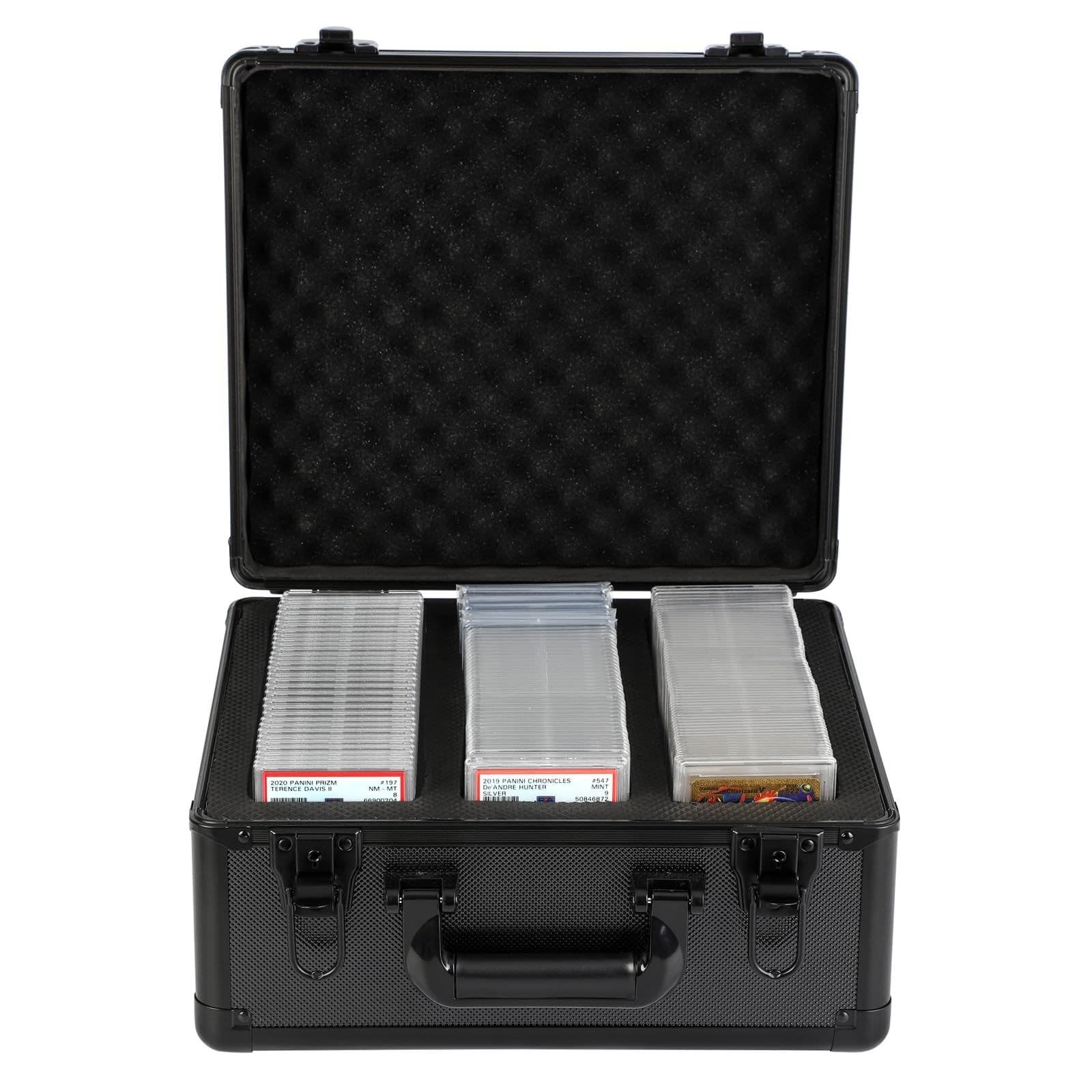 Hard Plastic Graded Card Carrying Case with Foam Dividers thumbnail 1