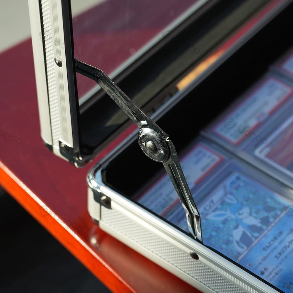 Silver Aluminum Graded Card Show Case with Glass Lid thumbnail 4