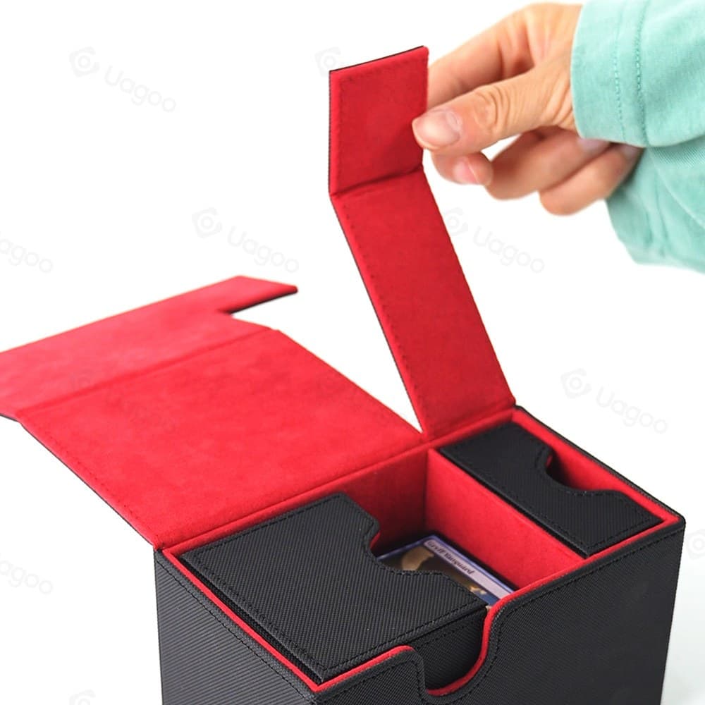 PU Leather Deck Box with Dice Tray, Magnetic Closure thumbnail 2
