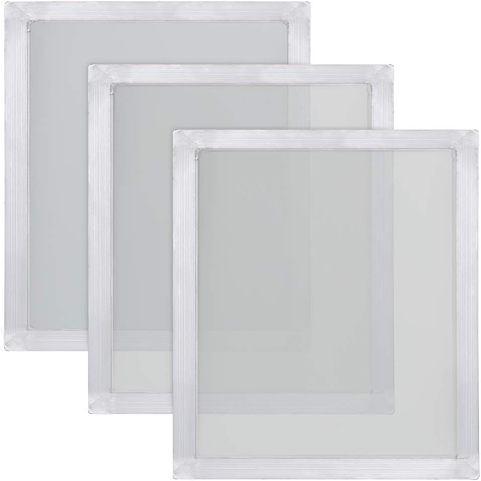 12 aluminum screen printing frames (20" x 24") with 160 mesh (64T)