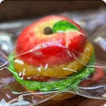 Squishy Fruit Burger Stress Toy – Red Apple, Fidget Squeeze Toy, 8 × 8 × 5.5 cm thumbnail 1