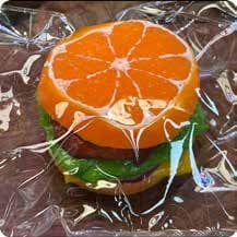 Squishy Fruit Burger Stress Toy – Orange Slice, Fidget Squeeze Toy, 8 × 8 × 5 cm thumbnail 1