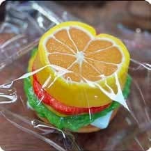 Squishy Fruit Burger Stress Toy – Heart-Shaped Citrus, Fidget Squeeze Toy, 8 × 8 × 6 cm thumbnail 1