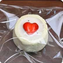 Squishy Food Stress Toy – Round Cream Cake with Strawberry Heart, Fidget Squeeze Toy, 7.5 × 7.5 × 5 cm thumbnail 1