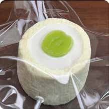 Squishy Food Stress Toy – Round Cream Cake with Green Grape, Fidget Squeeze Toy, 7.5 × 7.5 × 5 cm thumbnail 1