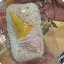 Squishy Food Stress Toy – Ice Cream Cone on Sprinkle Cake Bar, Fidget Squeeze Toy, 8.5 × 5.6 × 5.4 cm thumbnail 1