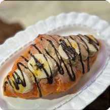 Squishy Food Stress Toy – Jumbo Croissant with Chocolate Drizzle, Fidget Squeeze Toy, 18 × 10 × 7.5 cm 缩略图 1
