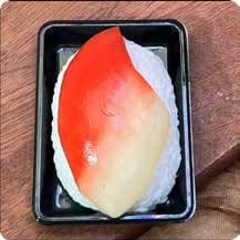 Squishy Food Stress Toy – Red-and-White Nigiri Sushi, Fidget Squeeze Toy, 7.3 × 5.3 × 3 cm 缩略图 1