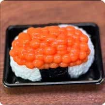 Squishy Food Stress Toy – Salmon Roe Sushi, Fidget Squeeze Toy, 7.3 × 5.3 × 3 cm thumbnail 1