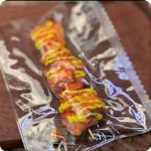 Squishy Food Stress Toy – Grilled Skewer with Mustard Drizzle, Fidget Squeeze Toy, 12 × 4 × 1.6 cm thumbnail 1