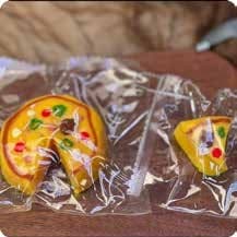 Squishy Food Stress Toy – Mini Pizza with Cut Slice, Fidget Squeeze Toy, 7 × 7 × 2.4 cm thumbnail 1