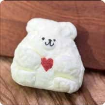 Squishy Stress Toy – White Bear with Red Heart, Fidget Squeeze Toy, 8.5 × 8 × 4.3 cm 缩略图 1