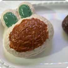 Squishy Food Stress Toy – Bunny-Shaped Bun with Brown Crumb Topping, Fidget Squeeze Toy, 7.5 × 8.6 × 3.5 cm 缩略图 1