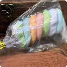 Squishy Food Stress Toy – Rainbow Marshmallow Stack, Fidget Squeeze Toy, 8 × 4 × 2 cm 缩略图 1