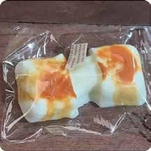 Squishy Food Stress Toy – Orange Swirl Bread Cube, Fidget Squeeze Toy, 90 g 缩略图 1