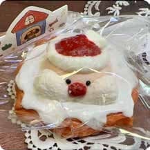 Squishy Food Stress Toy – Santa Face Danish Pastry, Fidget Squeeze Toy, 250 g thumbnail 1