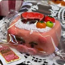 Squishy Food Stress Toy – Pink Face Cake with Fruit Topping, Fidget Squeeze Toy, 170 g thumbnail 1