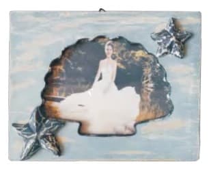 Coastal Seashell and Starfish Wooden Photo Frame, Distressed Finish thumbnail 1