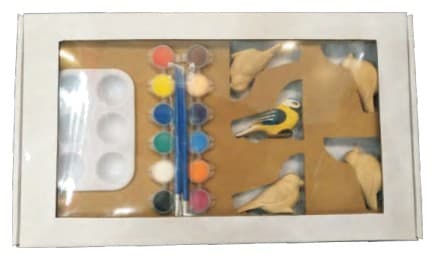 Paint-Your-Own Wooden Bird Craft Kit with Paints and Brush thumbnail 1