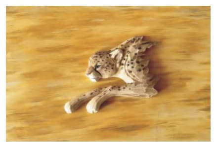 Carved Wooden Leopard Relief Wall Panel, Hand-Painted 缩略图 1