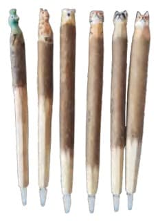 Carved Pens with Animal Toppers, 6 Designs