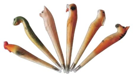 Hand-Finished Animal Head Pens, Assorted Designs
