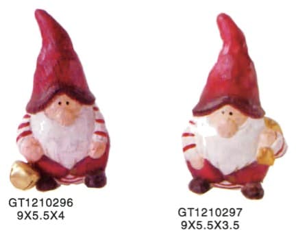 Hand-Painted Carved Christmas Gnome Figurines, 2 Designs thumbnail 1