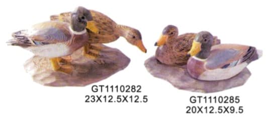 Hand-Finished Mallard Ducks on Base, 2 Designs thumbnail 1