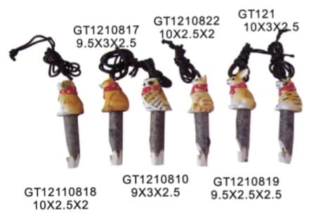 Hand-Painted Carved Wooden Bird Pendants on Cord, 6 Designs thumbnail 1