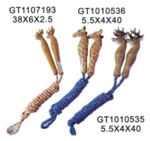 Jump Ropes with Hand-Carved Wooden Animal Handles, 3 Designs thumbnail 1