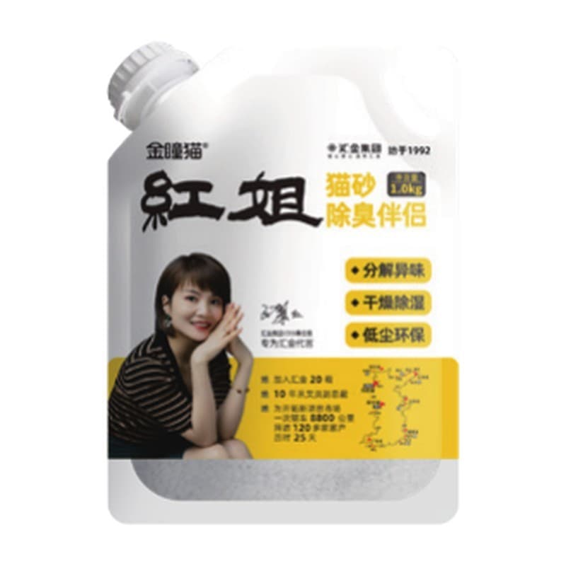 Huijin Sister Hong Cat Litter Deodorizer Granules, 1 kg (2.2 lb) Spout Pouch
