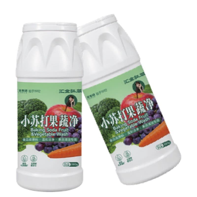 Huijin Sister Hong Baking Soda Fruit & Vegetable Wash, 380 g Shaker Bottle