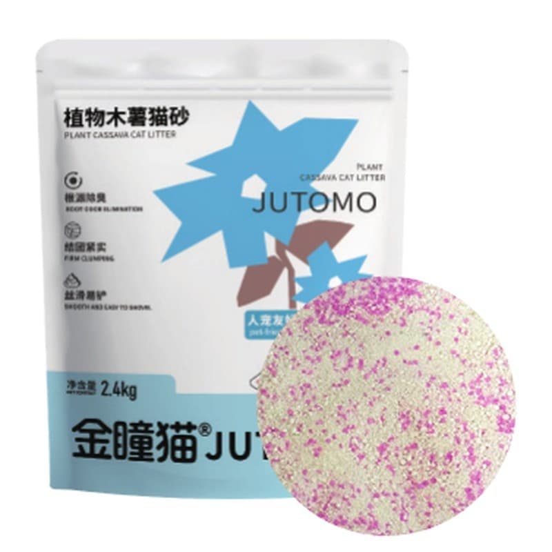 JUTOMO Cassava Cat Litter, Clumping, 2.4 kg (5.3 lb) Bag