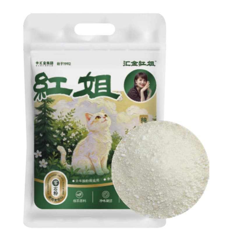 Huijin Sister Hong 100% Plant-Based Cassava Cat Litter, Clumping, 5 kg (11.0 lb) Bag