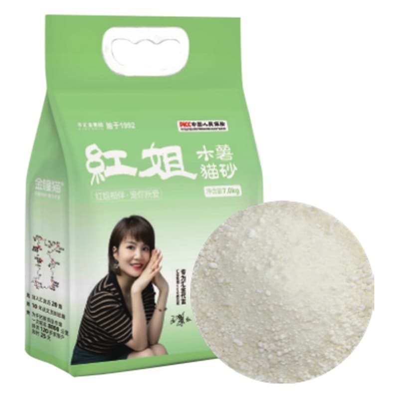 Huijin Sister Hong Cassava Cat Litter, Clumping, 7 kg (15.4 lb) Bag