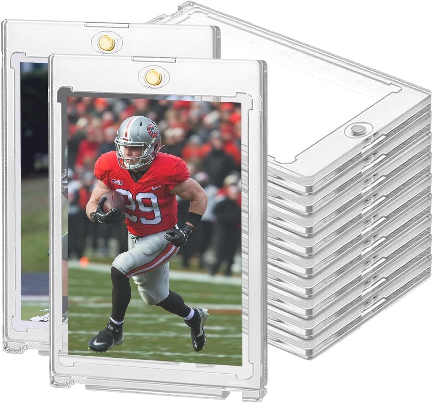 35pt Magnetic One-Touch Card Holder, UV-Coated Acrylic