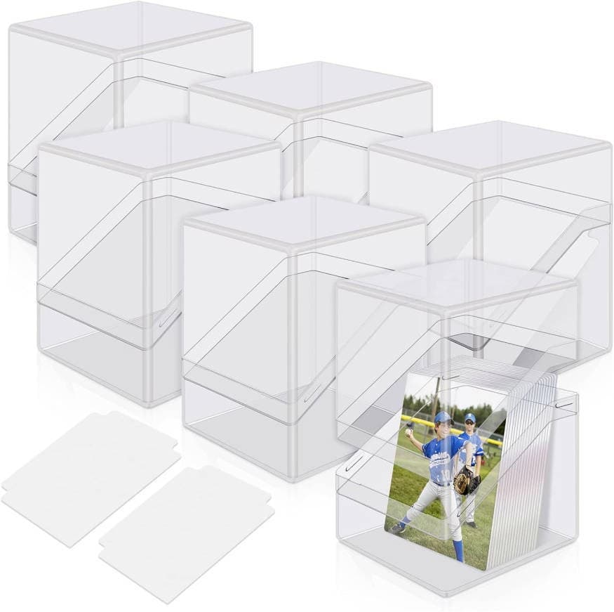 Acrylic Commander Deck Box with 6 Dividers, Holds 100+ Sleeved Cards
