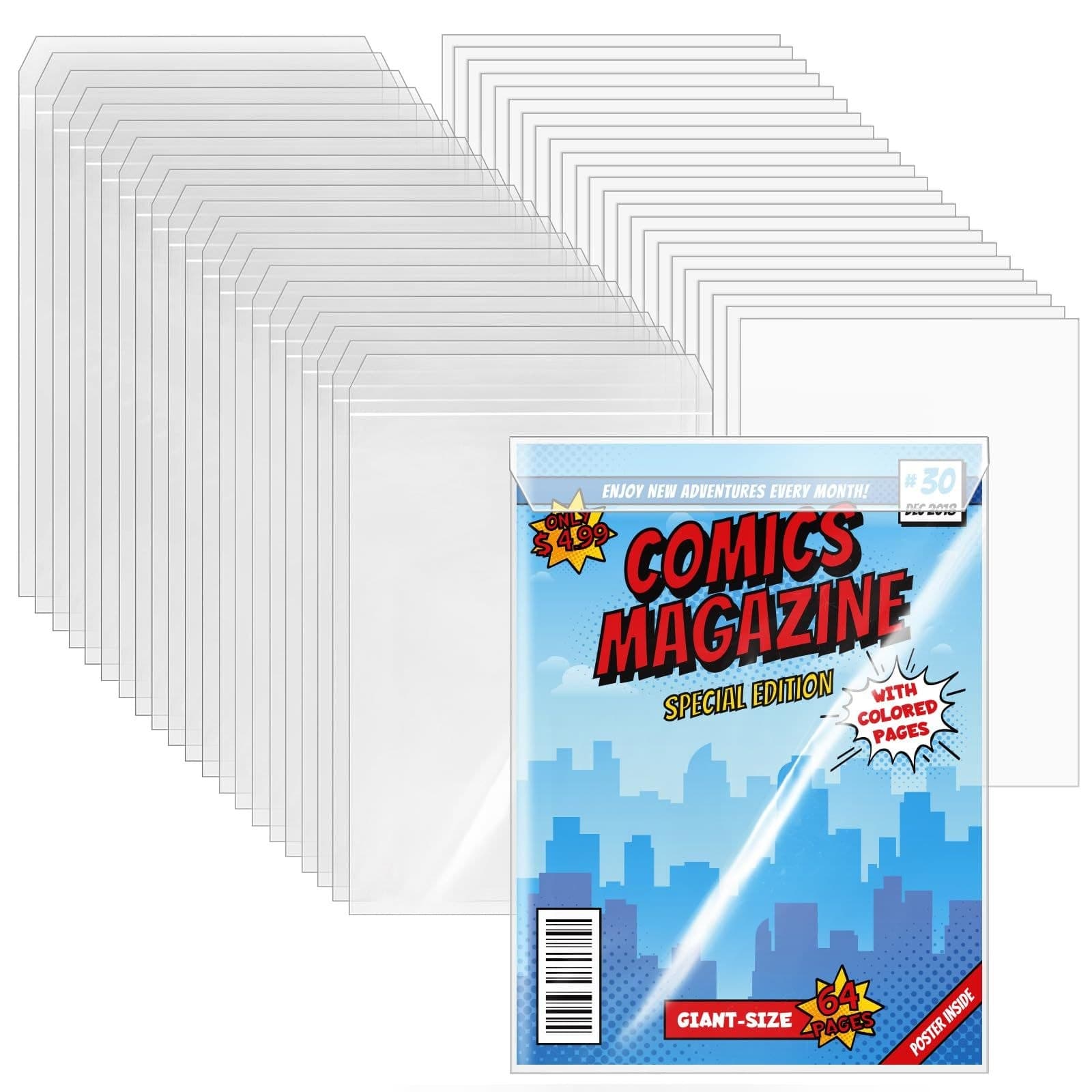 Current-Size Comic Book Bags and Boards, 25 Sets