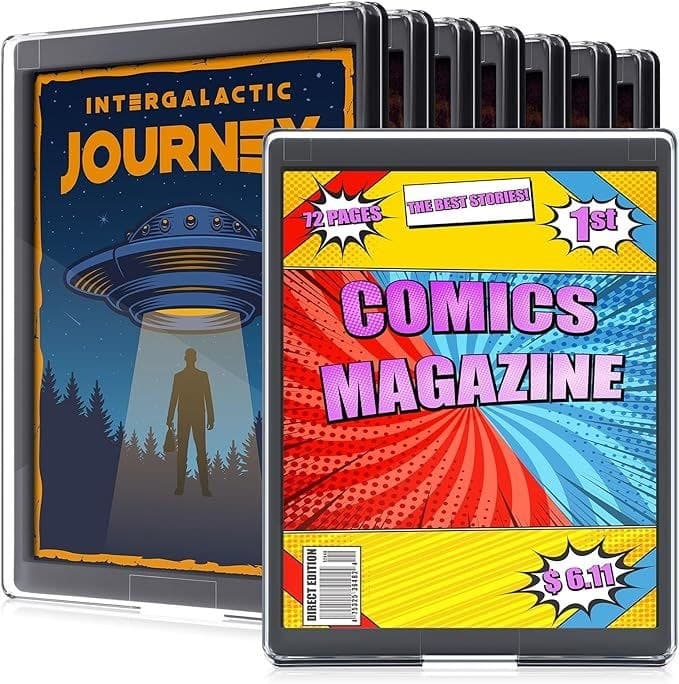Plastic Comic Book Display Frames, 8-Pack, Wall-Hanging