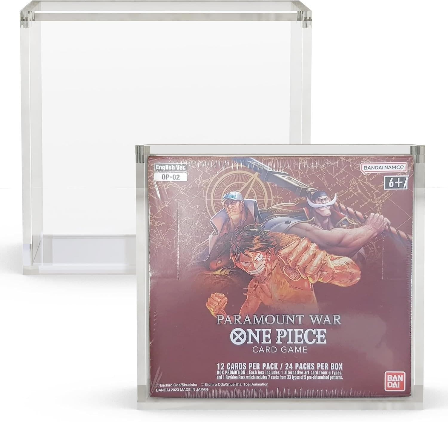 Acrylic Magnetic Booster Box Case, Compatible with One Piece English OP-04 and Newer Boxes